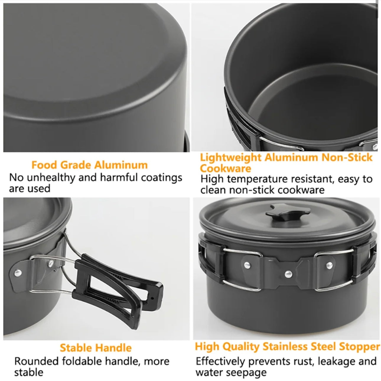 Adventure Aluminum Camping Cookware Kit