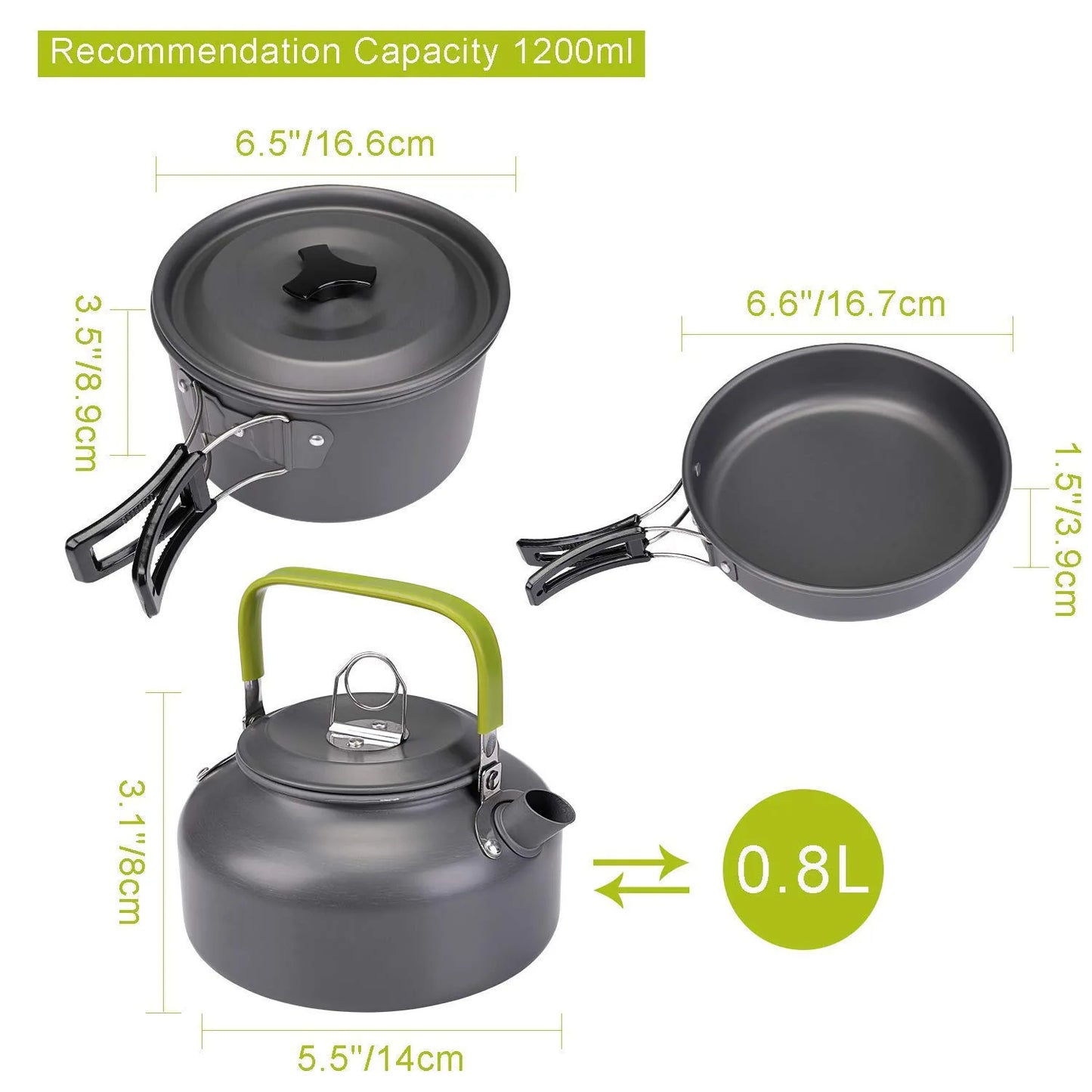 Adventure Aluminum Camping Cookware Kit